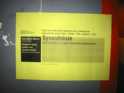 Une affichette présentant la conférence